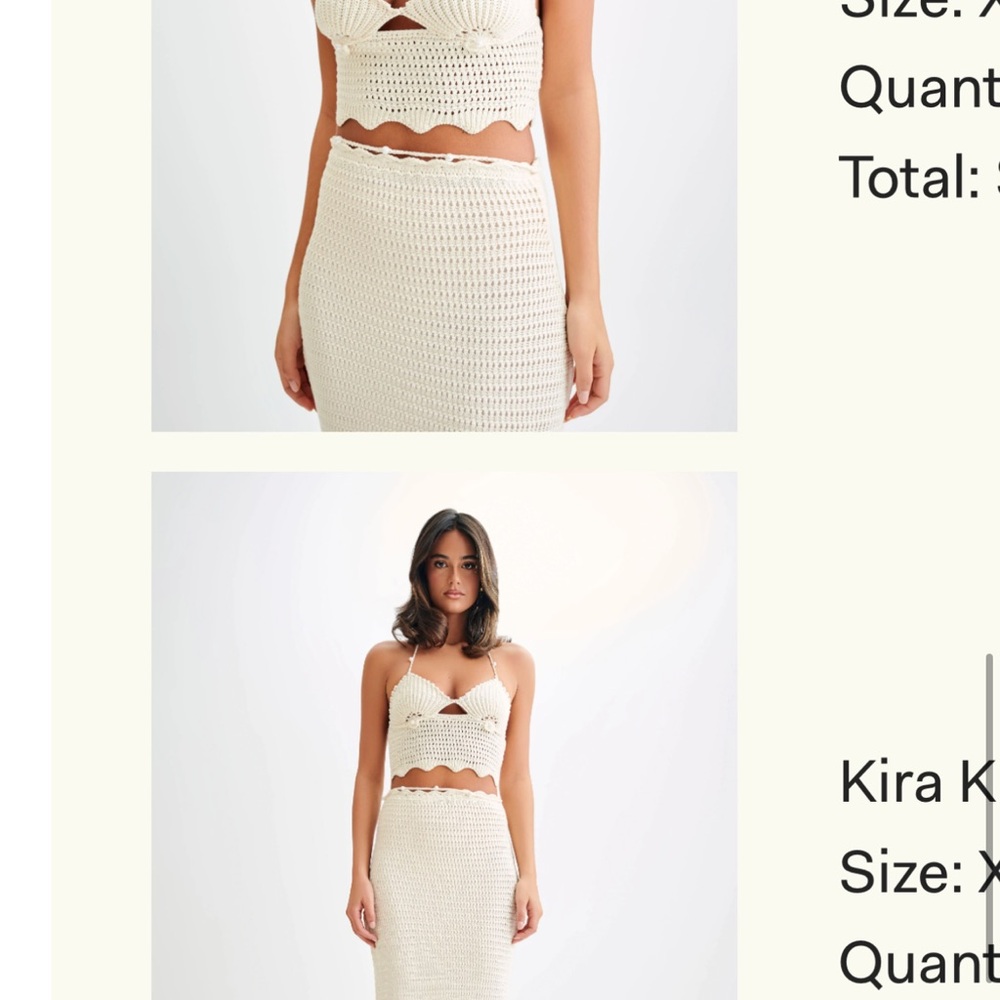 Meshki Cream Crochet Set